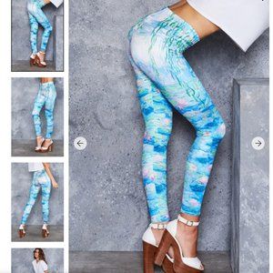 Blackmilk Monet Pink Water Lilies Leggings